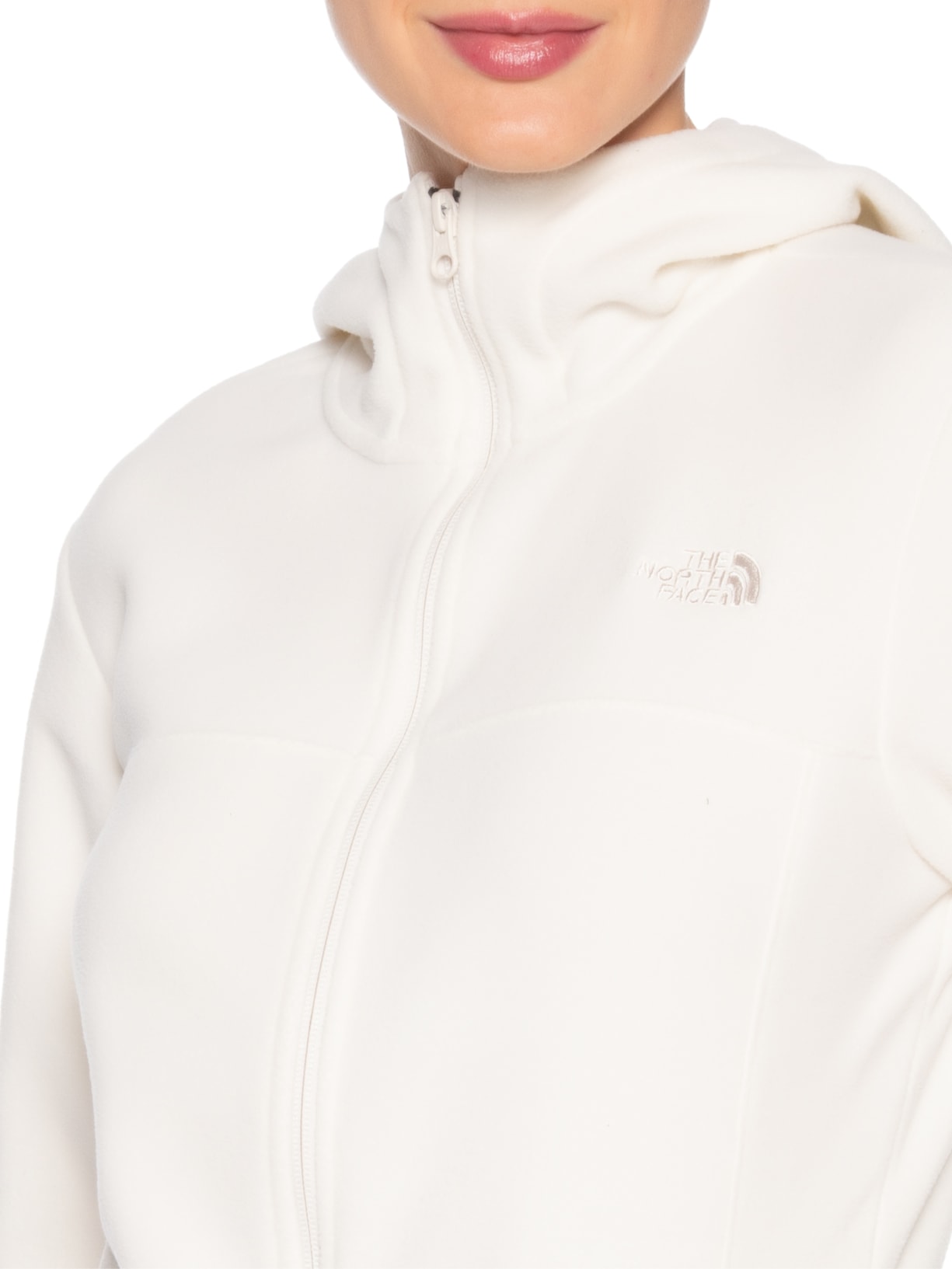 Jaqueta Feminina Glacier Full Zip Hoodie Branco The North Face