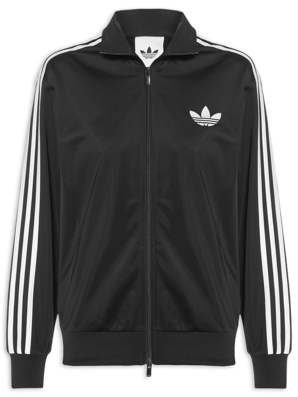 Jaqueta Feminina Gola Big Trefoil - Preto