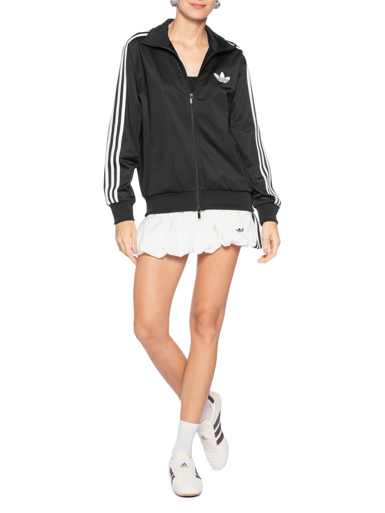 Jaqueta Feminina Gola Big Trefoil Preto Adidas Originals