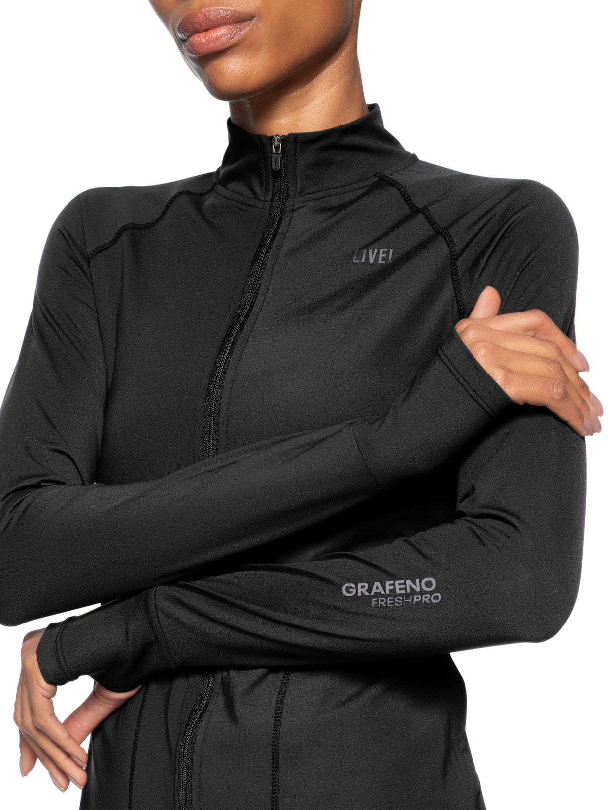 Jaqueta Feminina Grafeno Fresh Pro Preto Live!