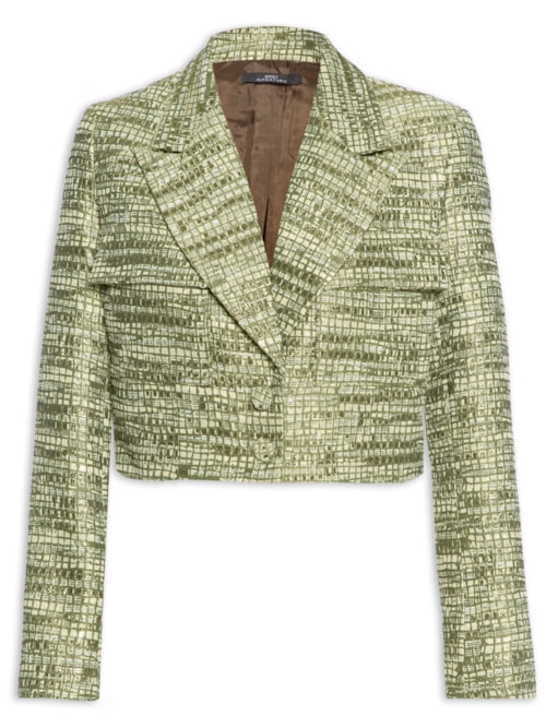 Jaqueta Feminina Jacquard - Dourado