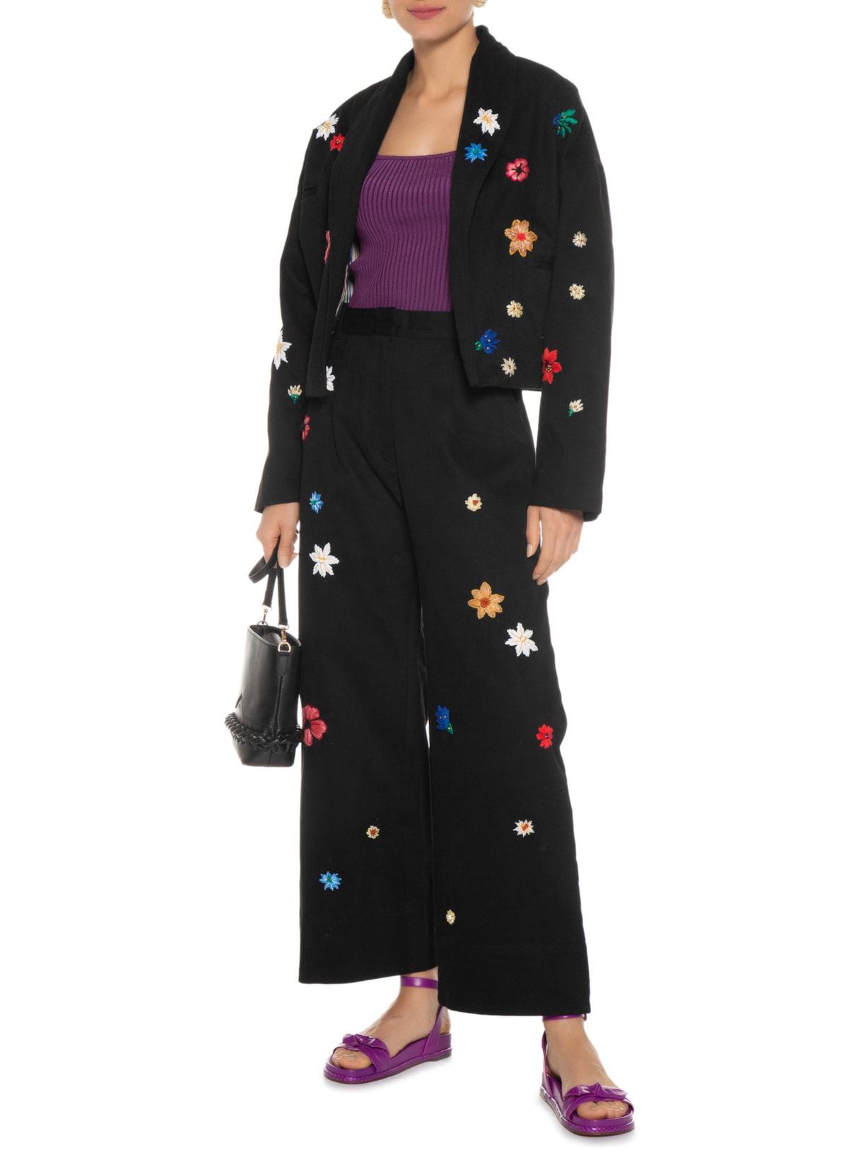 Jaqueta Feminina Jardim Preto Bdln