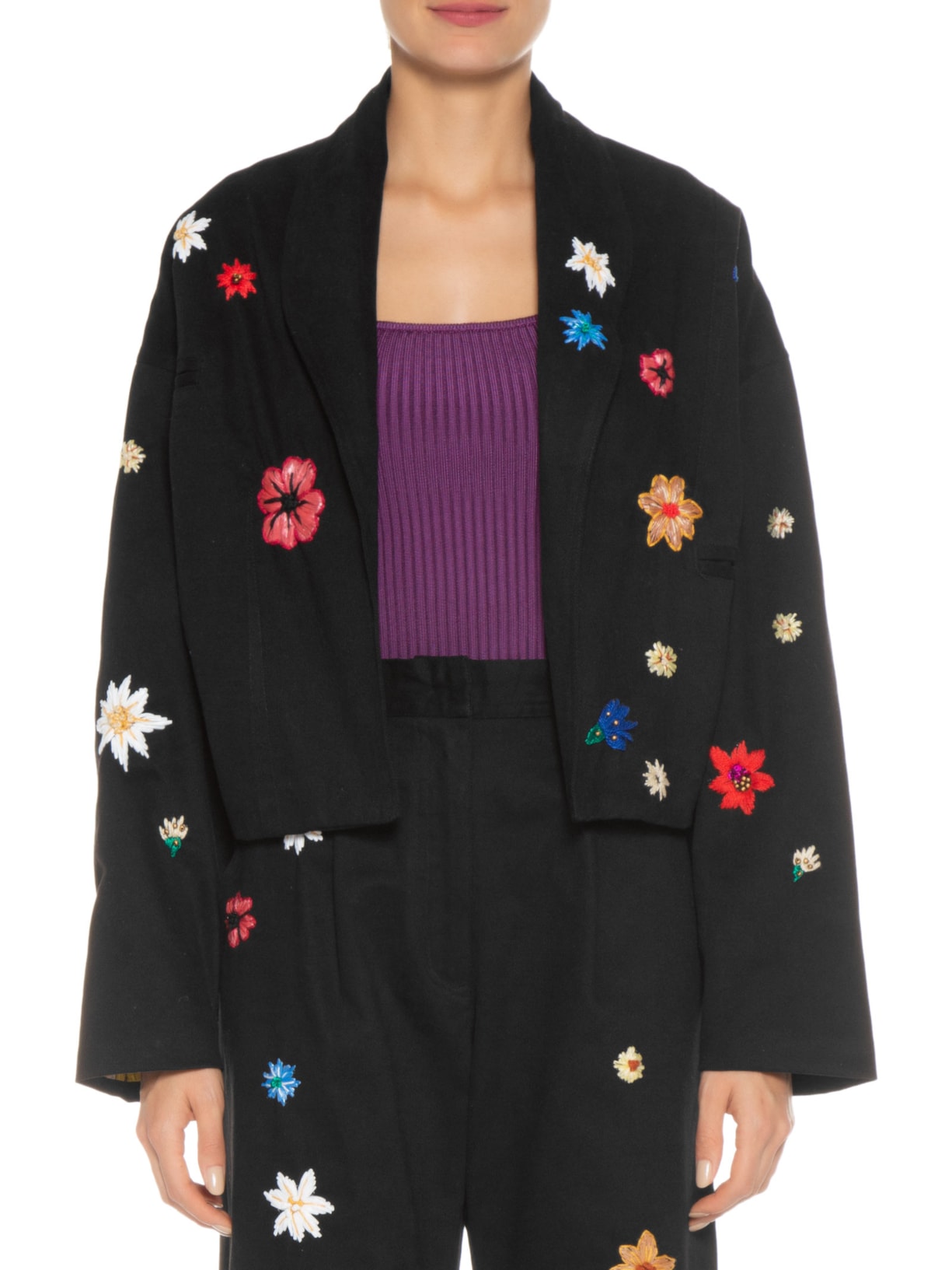 Jaqueta Feminina Jardim Preto Bdln