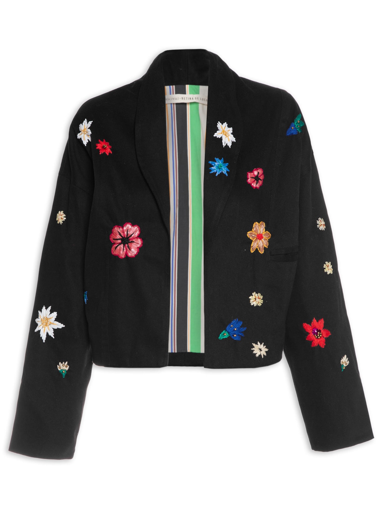 Jaqueta Feminina Jardim Preto Bdln