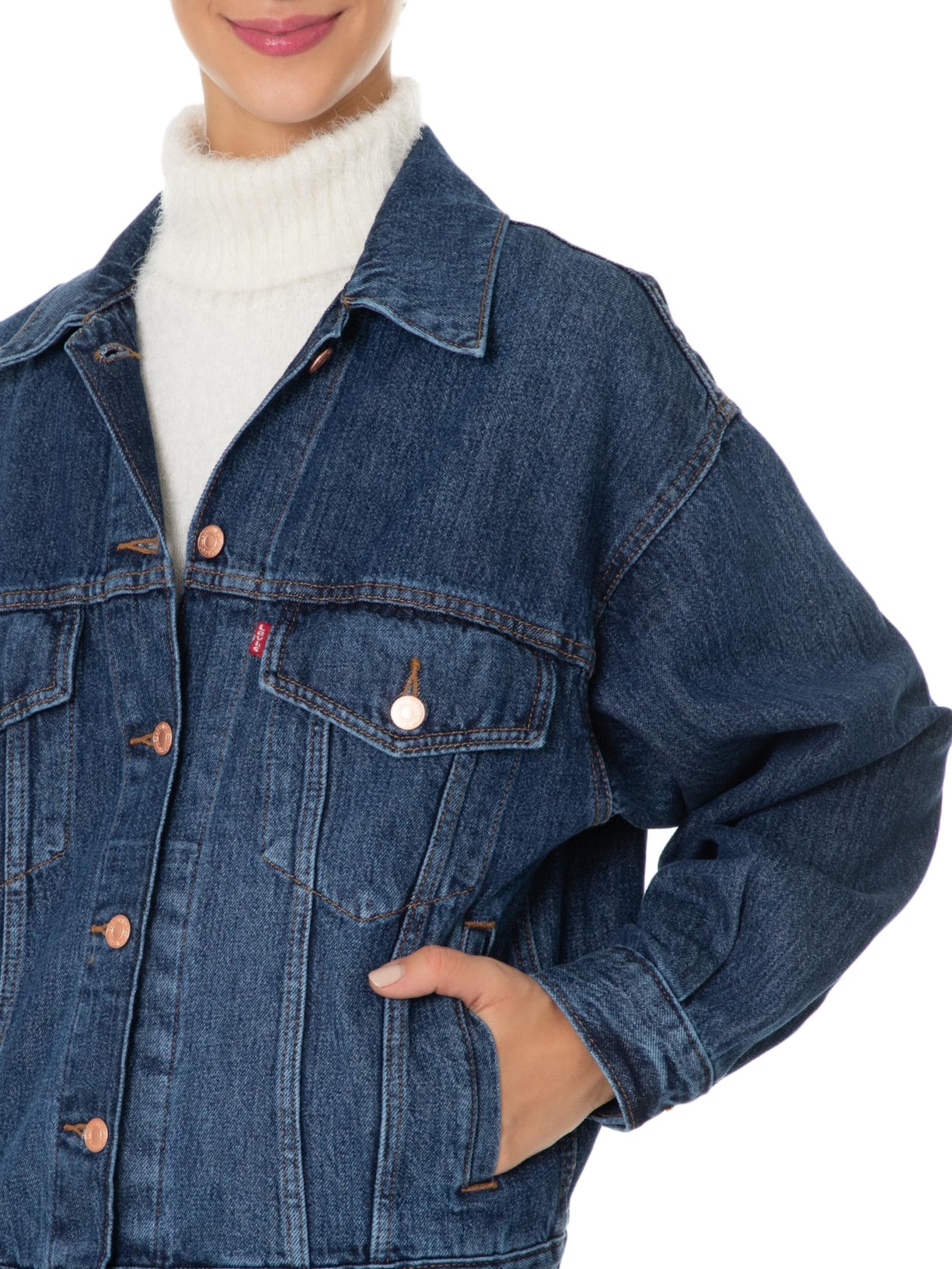 Levi's Jaqueta Feminina Jeans 90'S Trucker Azul