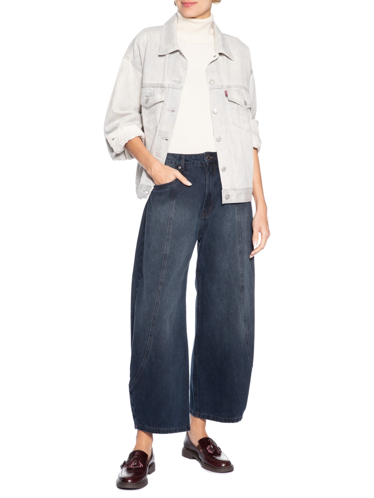 Jaqueta Feminina Jeans 90S Trucker Cinza Levi's