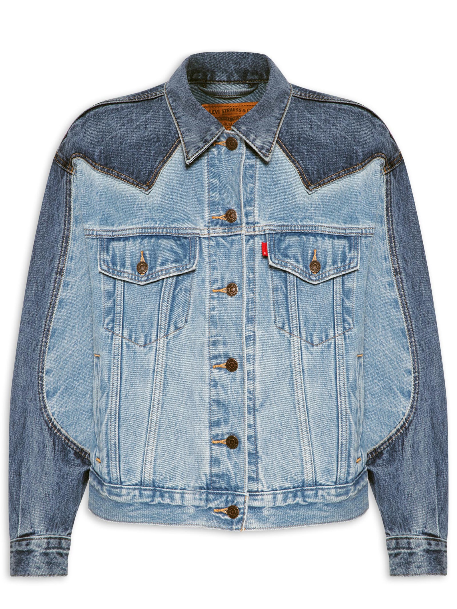 Levi's - Jaqueta Feminina Jeans 90s Western Pieced Trckr - Azul