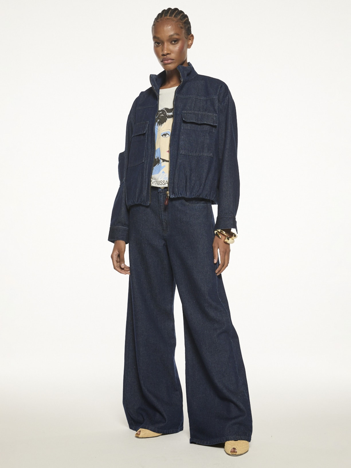 Jaqueta Feminina Jeans Allegra V27 Azul Mixed