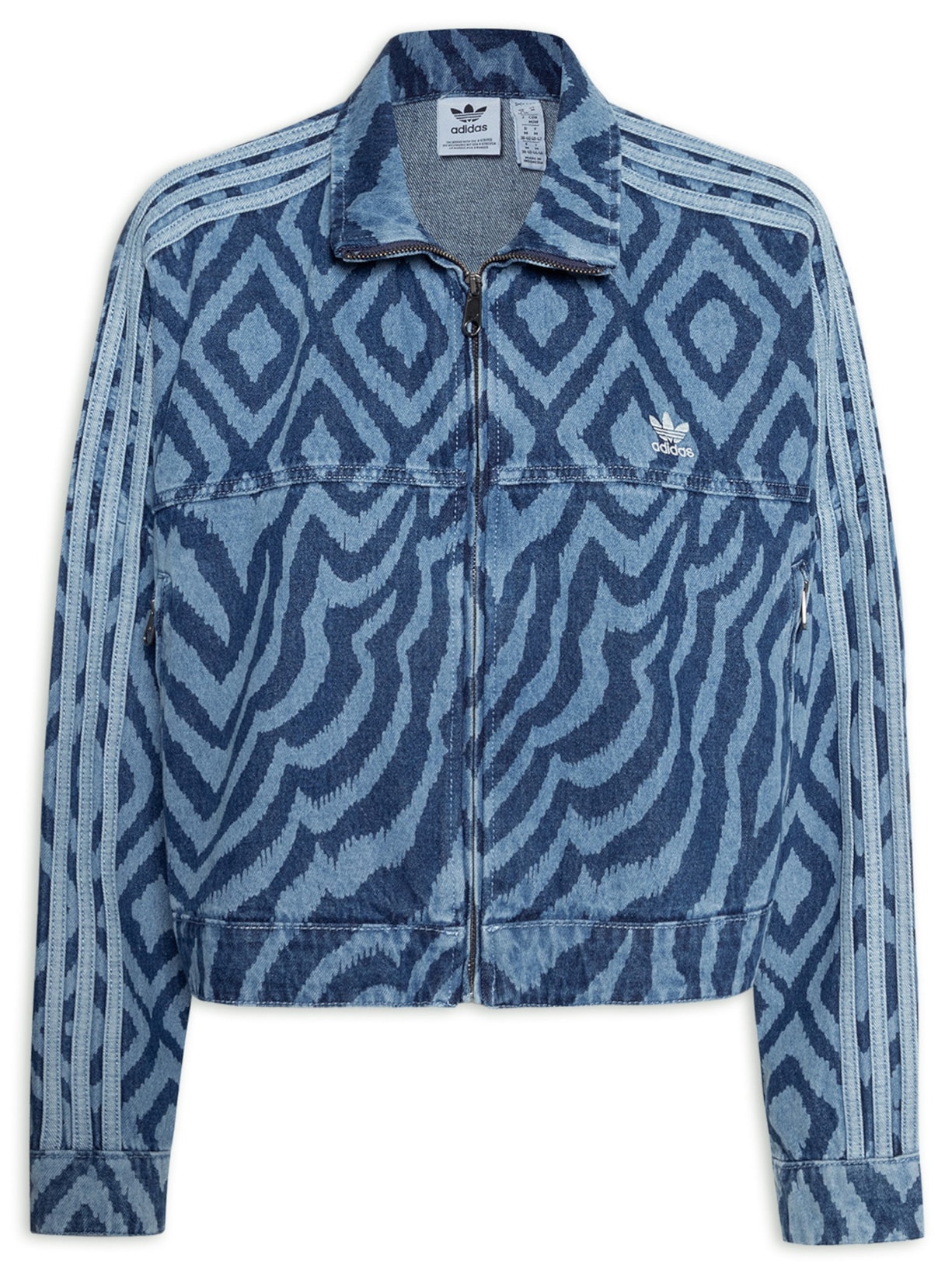 Adidas Originals Farm Jaqueta Feminina Jeans Azul