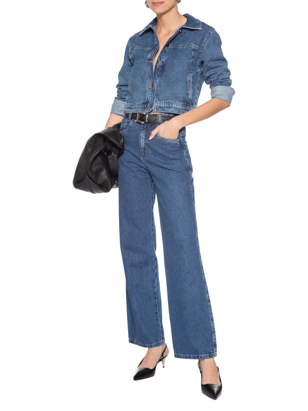 Jaqueta Feminina Jeans Azul Market 33