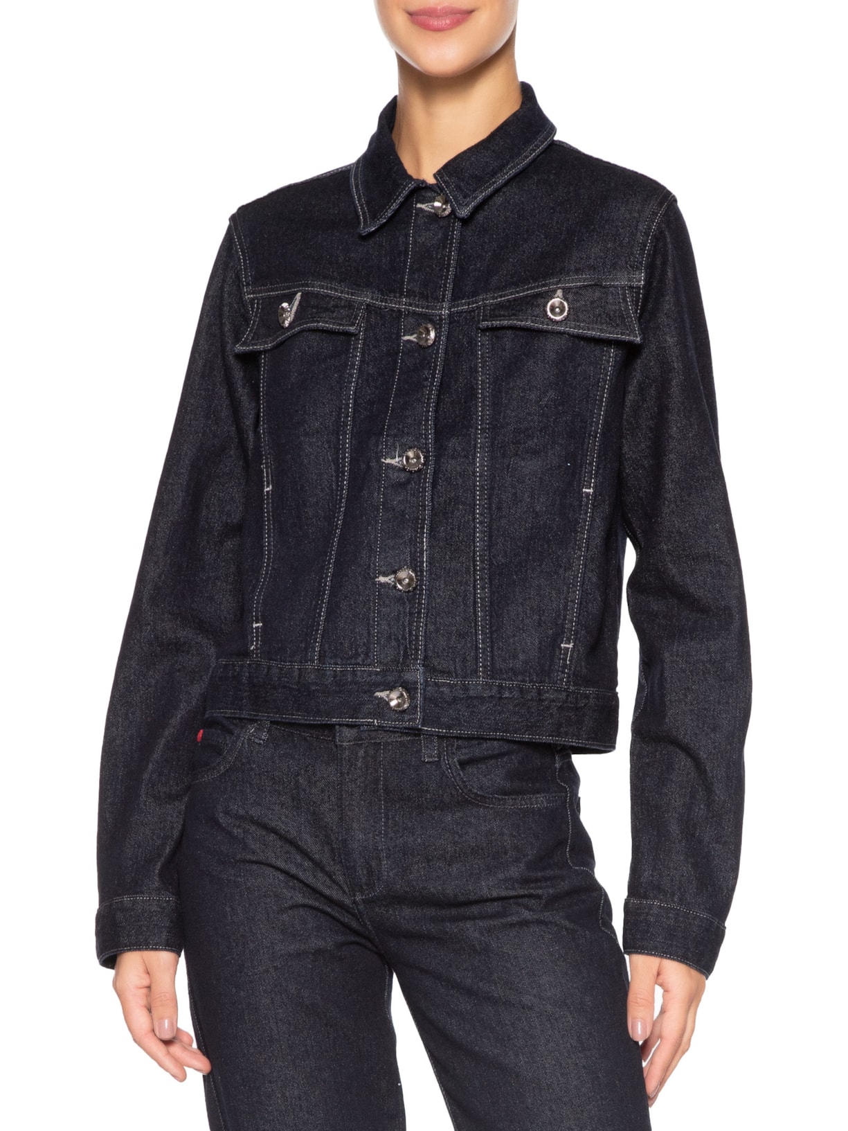 Jaqueta Feminina Jeans Azul Forum