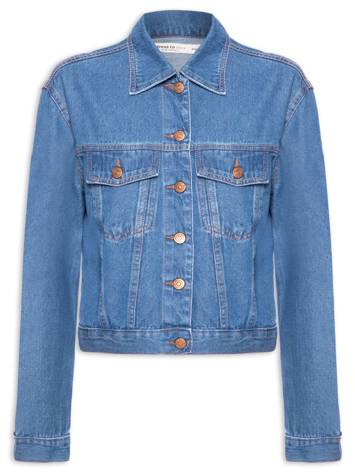 Jaqueta Feminina Jeans Baby Blue - Azul