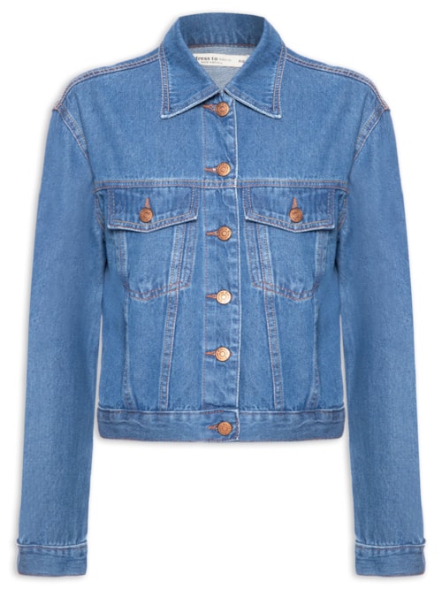 Jaqueta Feminina Jeans Baby Blue - Azul