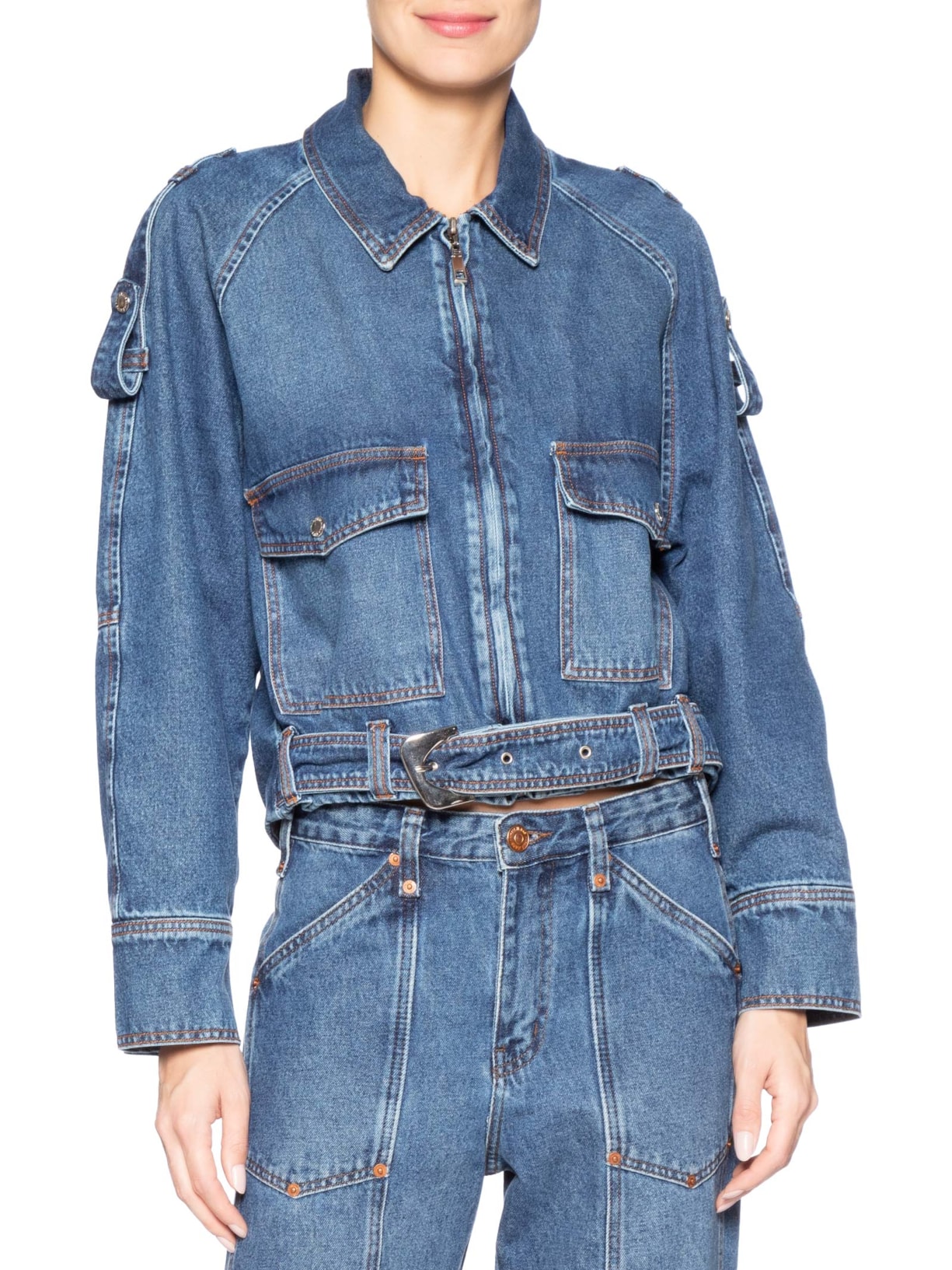 Jaqueta Feminina Jeans Balonê Azul Animale Jeans