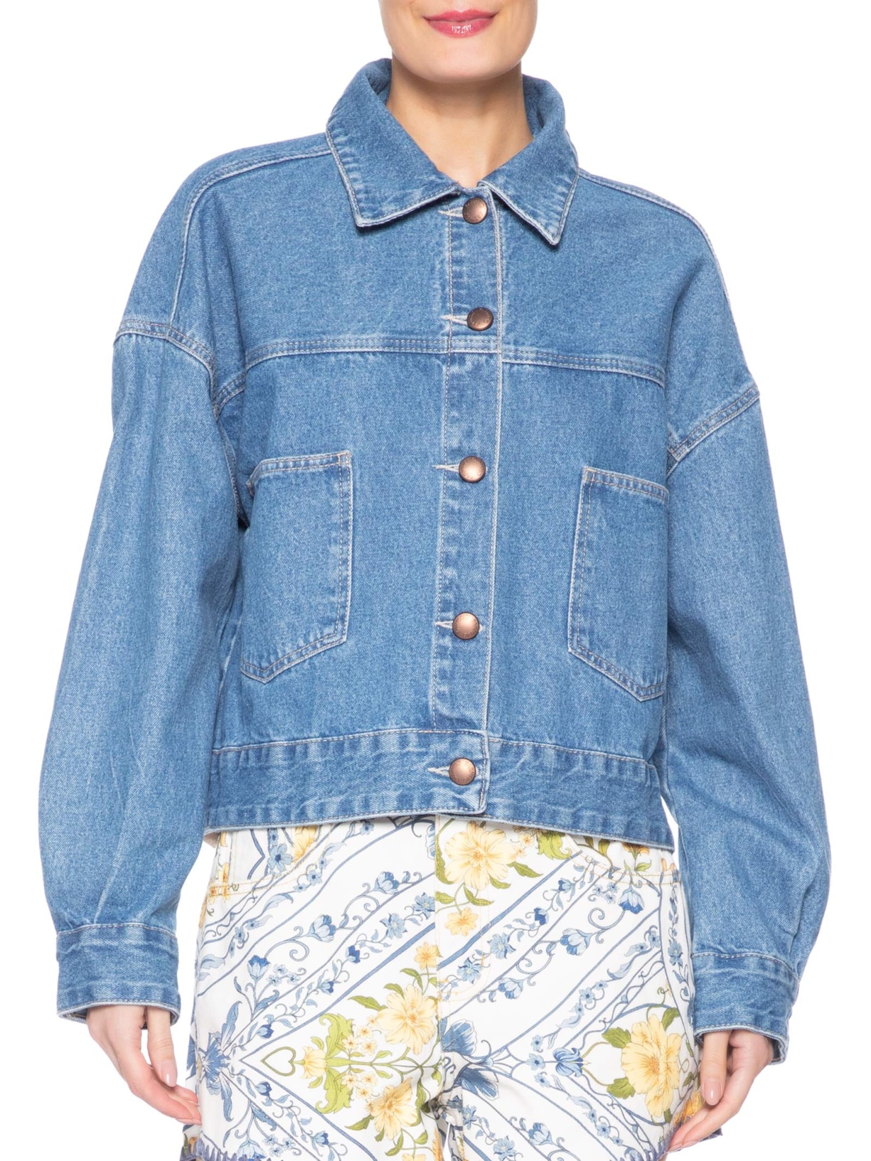 Jaqueta Feminina  Jeans Básica – Azul Farm