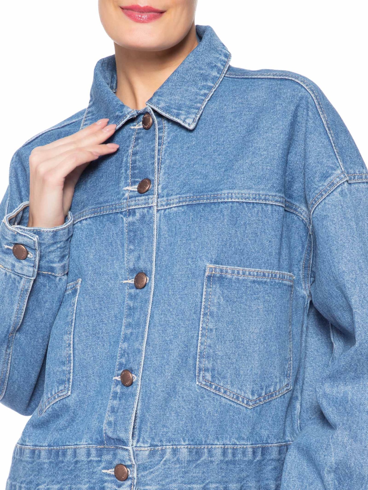 Jaqueta Feminina  Jeans Básica – Azul Farm