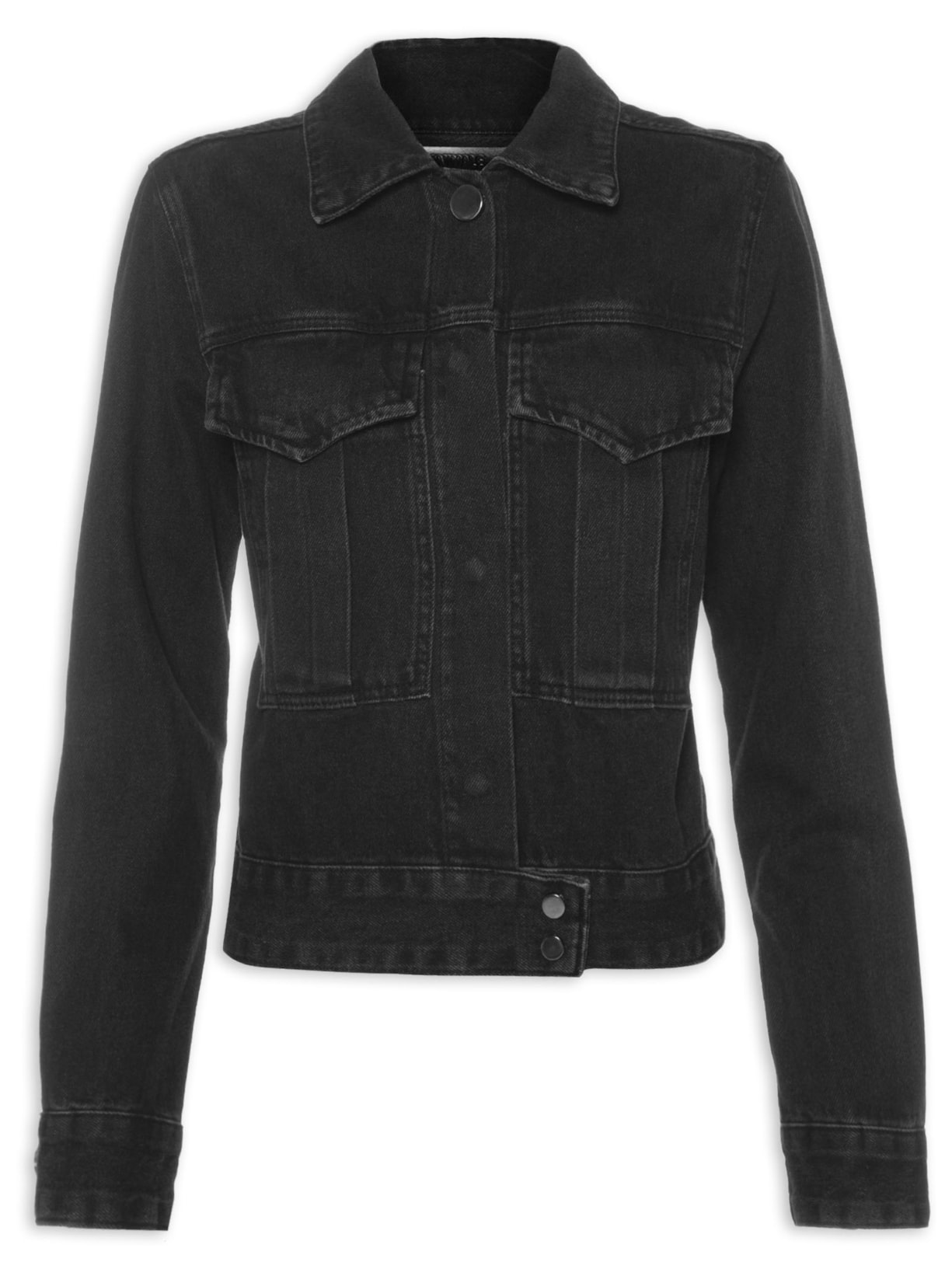 Jaqueta Feminina Jeans Black Pesponto - Preto