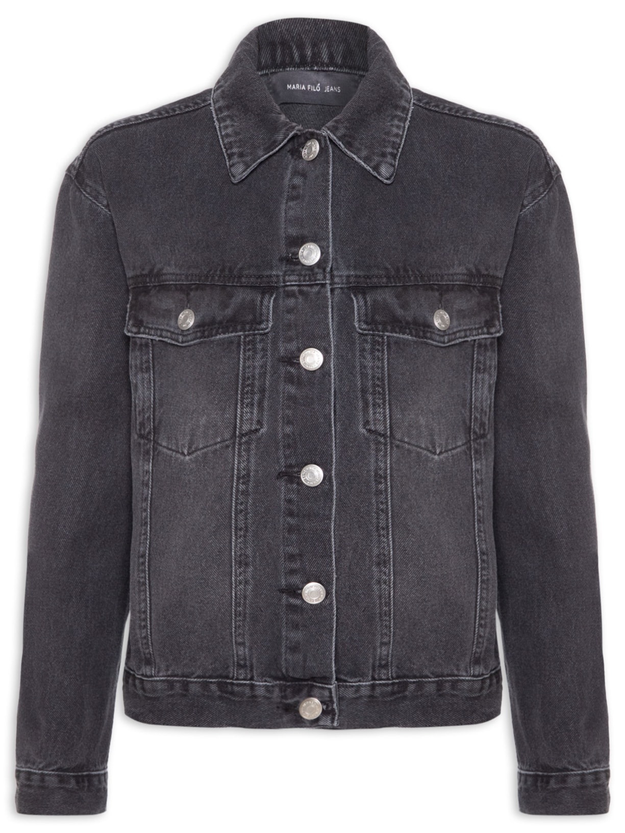Jaqueta Feminina Jeans Black Used - Preto