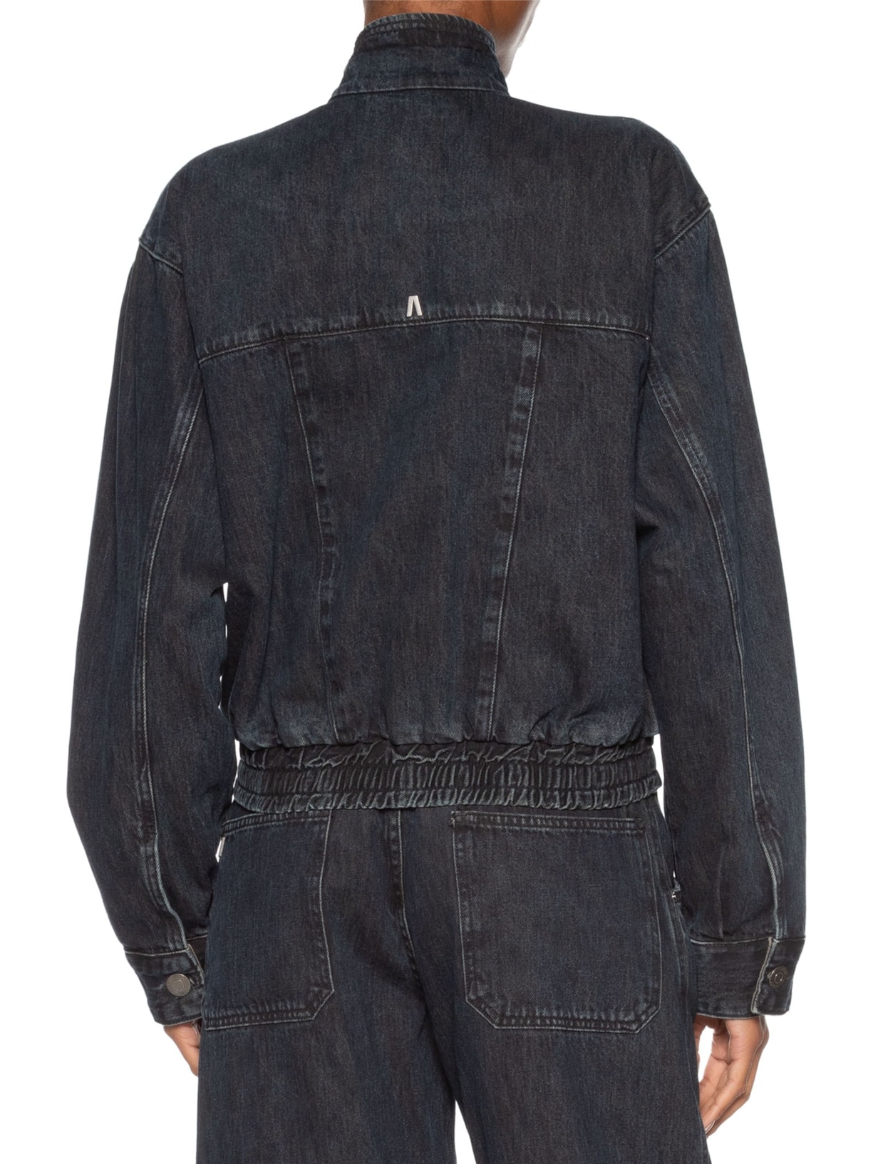 Jaqueta Feminina Jeans Bomber Recortes Azul Animale Jeans