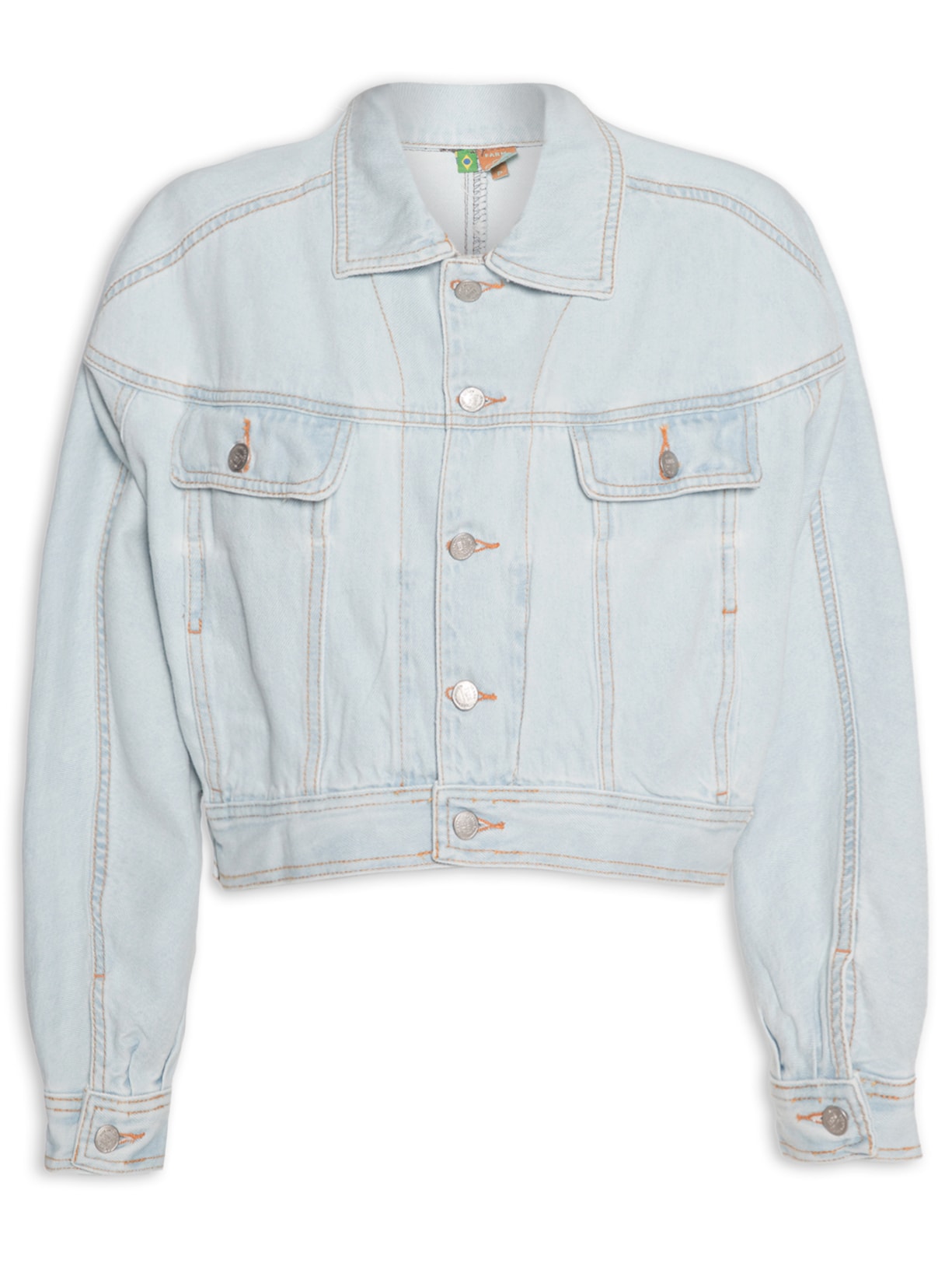 Jaqueta Feminina Jeans Cava Deslocada - Azul