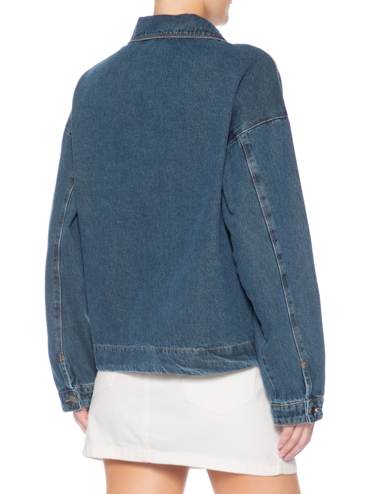 Jaqueta Feminina Jeans Gola Alta Azul Market 33