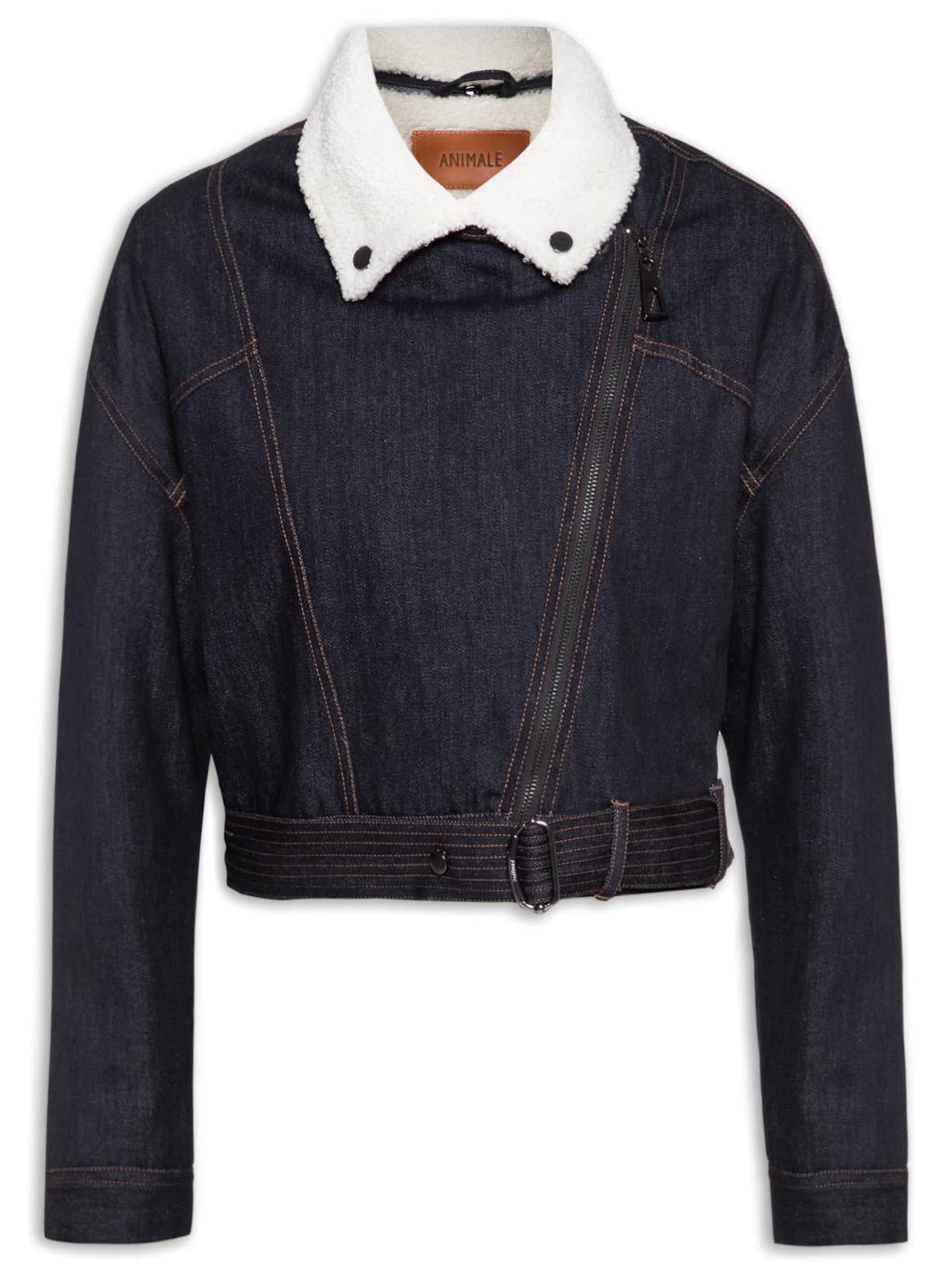 Jaqueta Feminina Jeans Motor Forrada - Azul