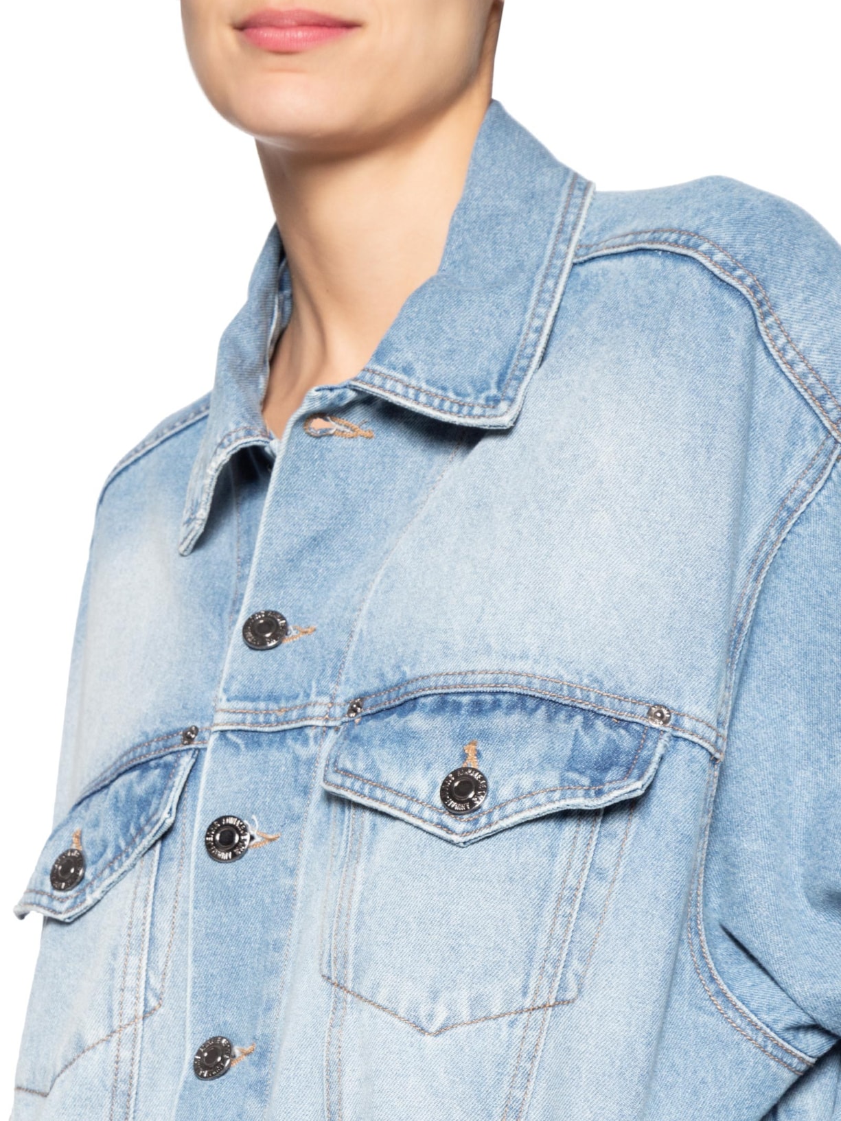 Jaqueta Feminina Jeans Overboy Azul Animale Jeans