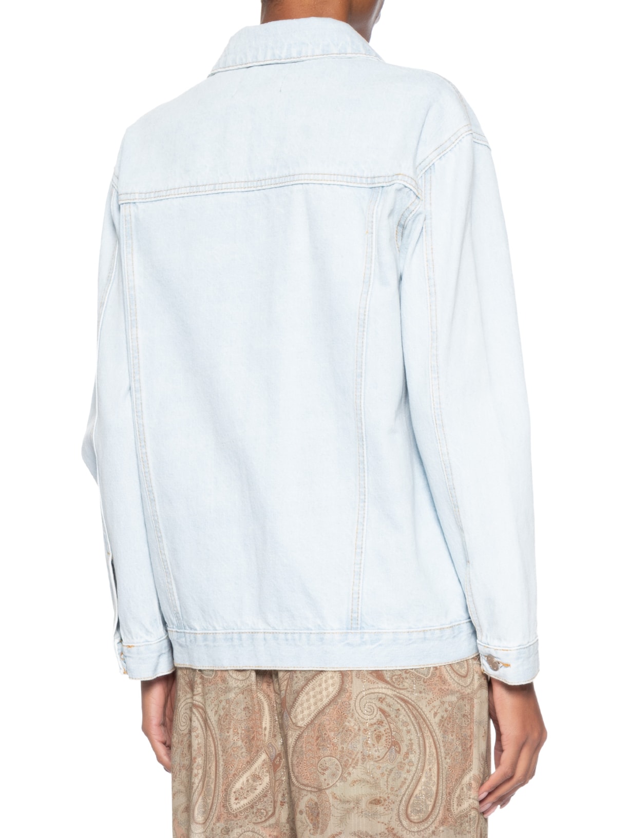 Jaqueta Feminina Jeans Oversized Recortes Azul Maria Filó