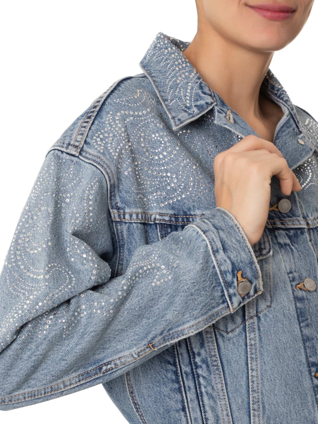 Jaqueta Feminina Jeans Shrunken 90S No Pleat Trucker Beyonce Azul Levi's + Beyoncé