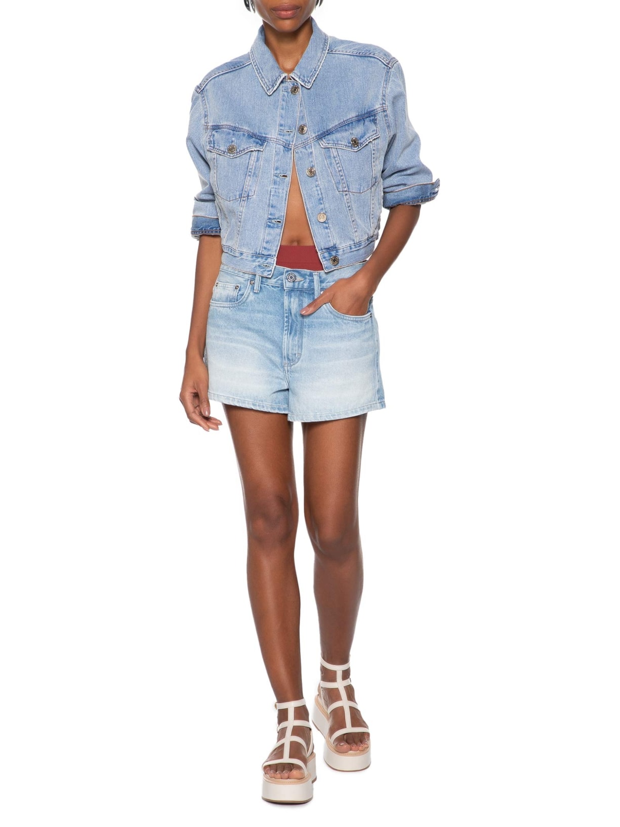 Jaqueta Feminina Jeans Trucker Royal Azul Animale Jeans