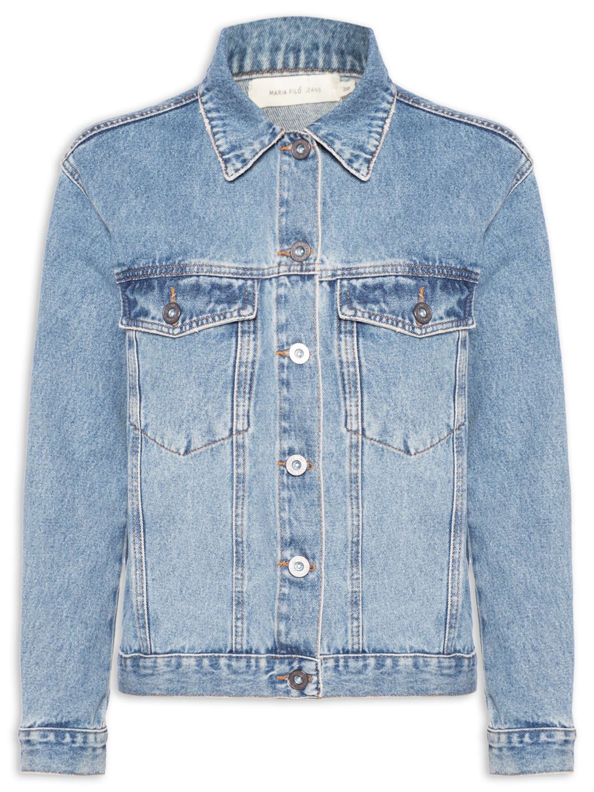 Jaqueta Feminina Jeans Used - Azul