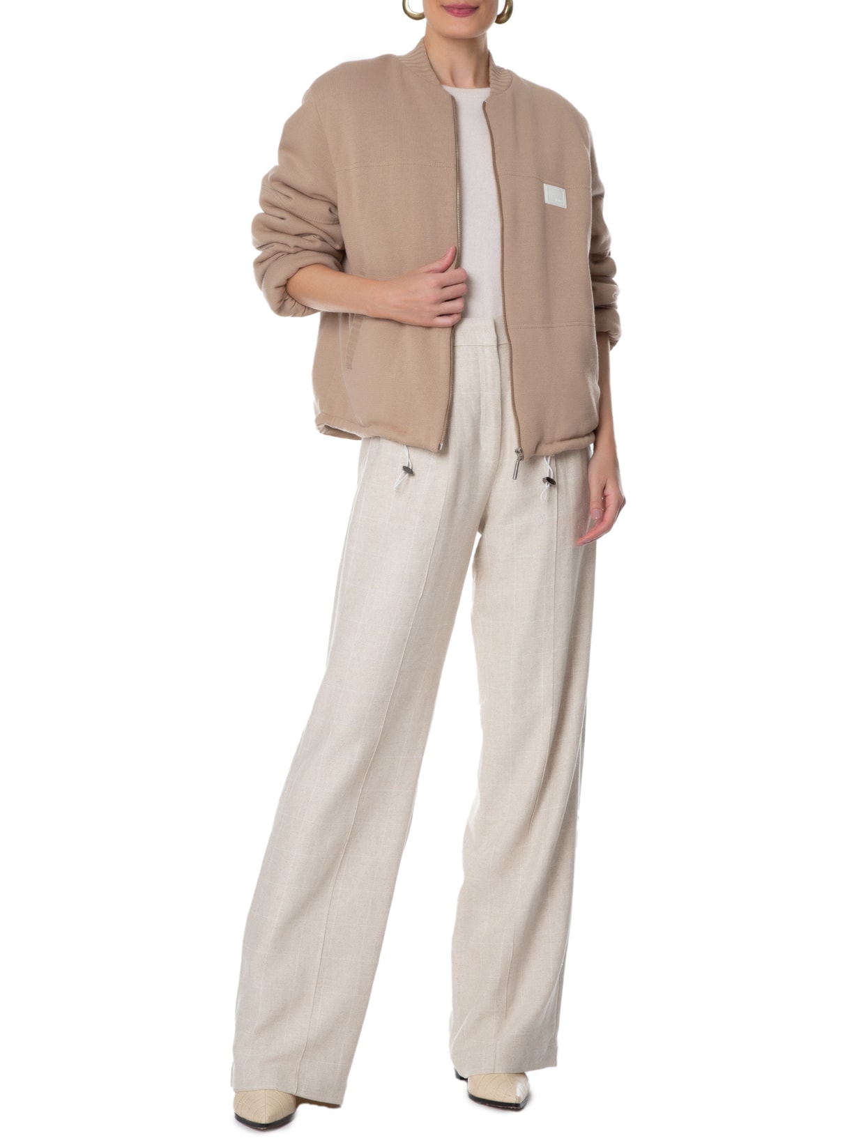 Jaqueta Feminina Kira Puffer Tricot Bege Schutz