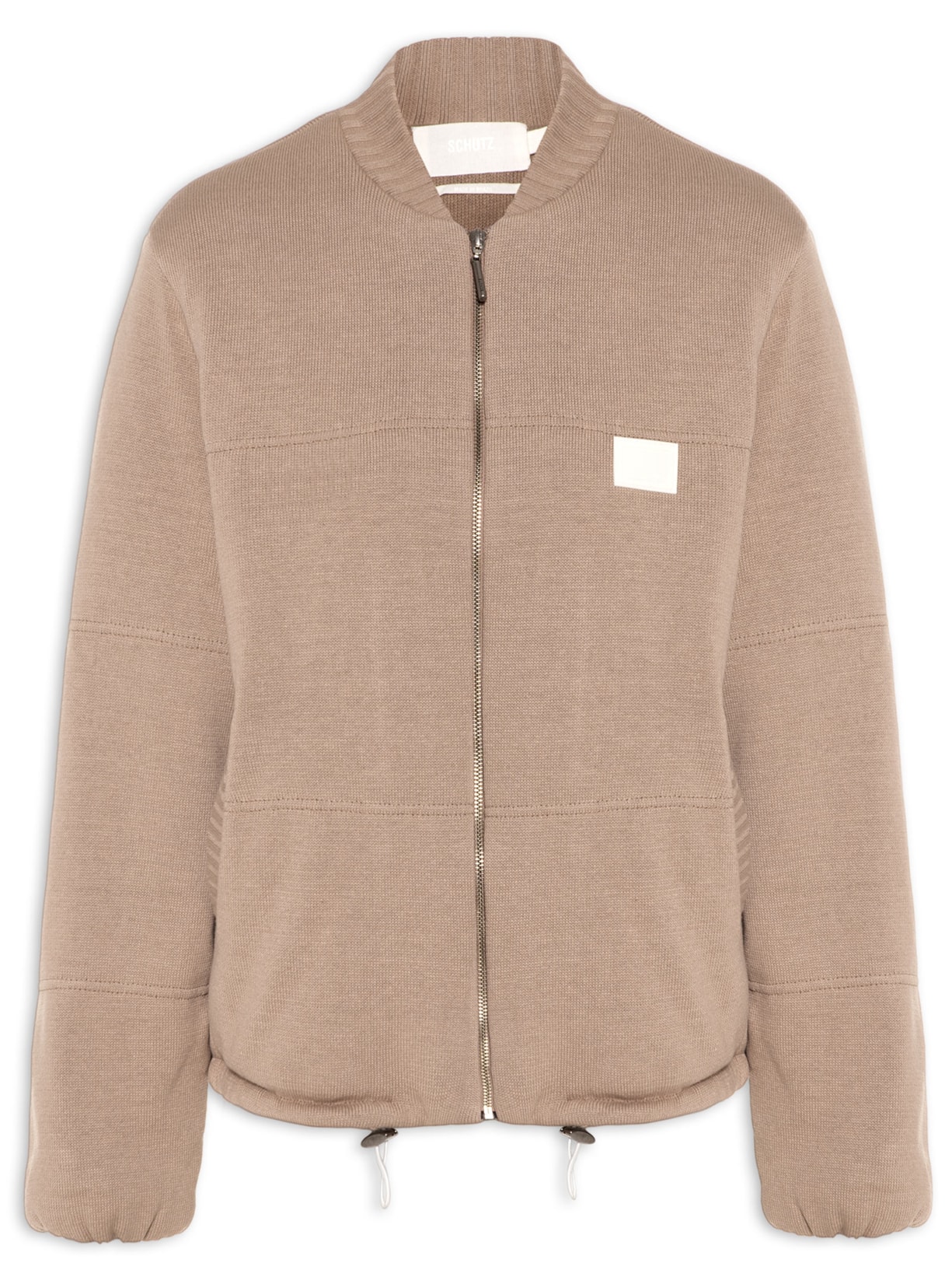 Jaqueta Feminina Kira Puffer Tricot Bege Schutz