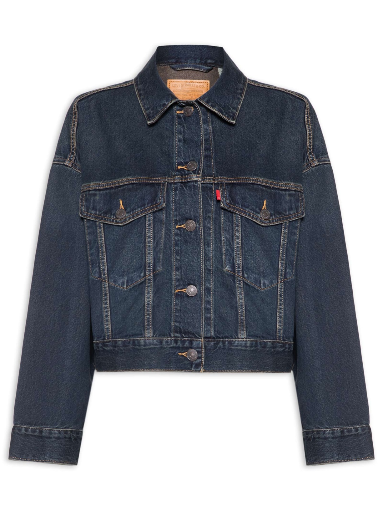 Jaqueta Feminina Levi's Loose Crop Trucker Azul Levi's