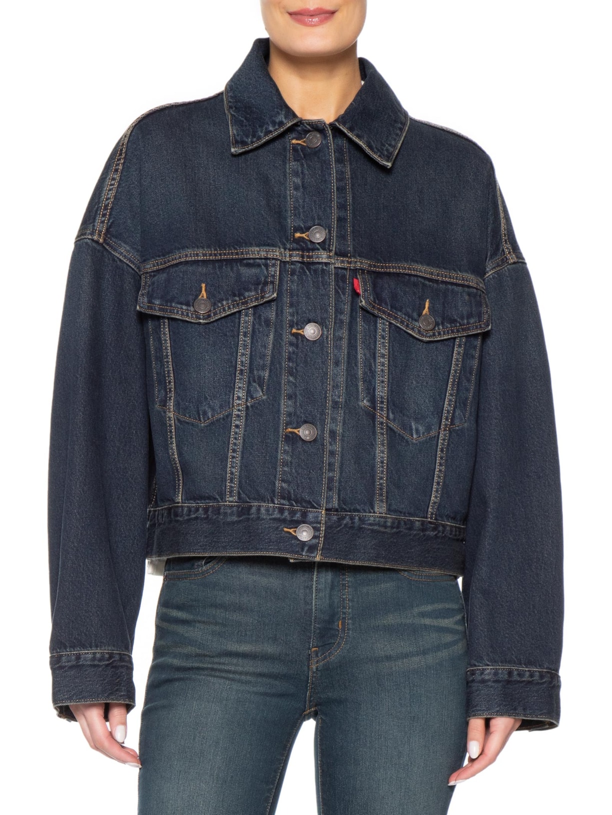 Jaqueta Feminina Levi's Loose Crop Trucker Azul Levi's