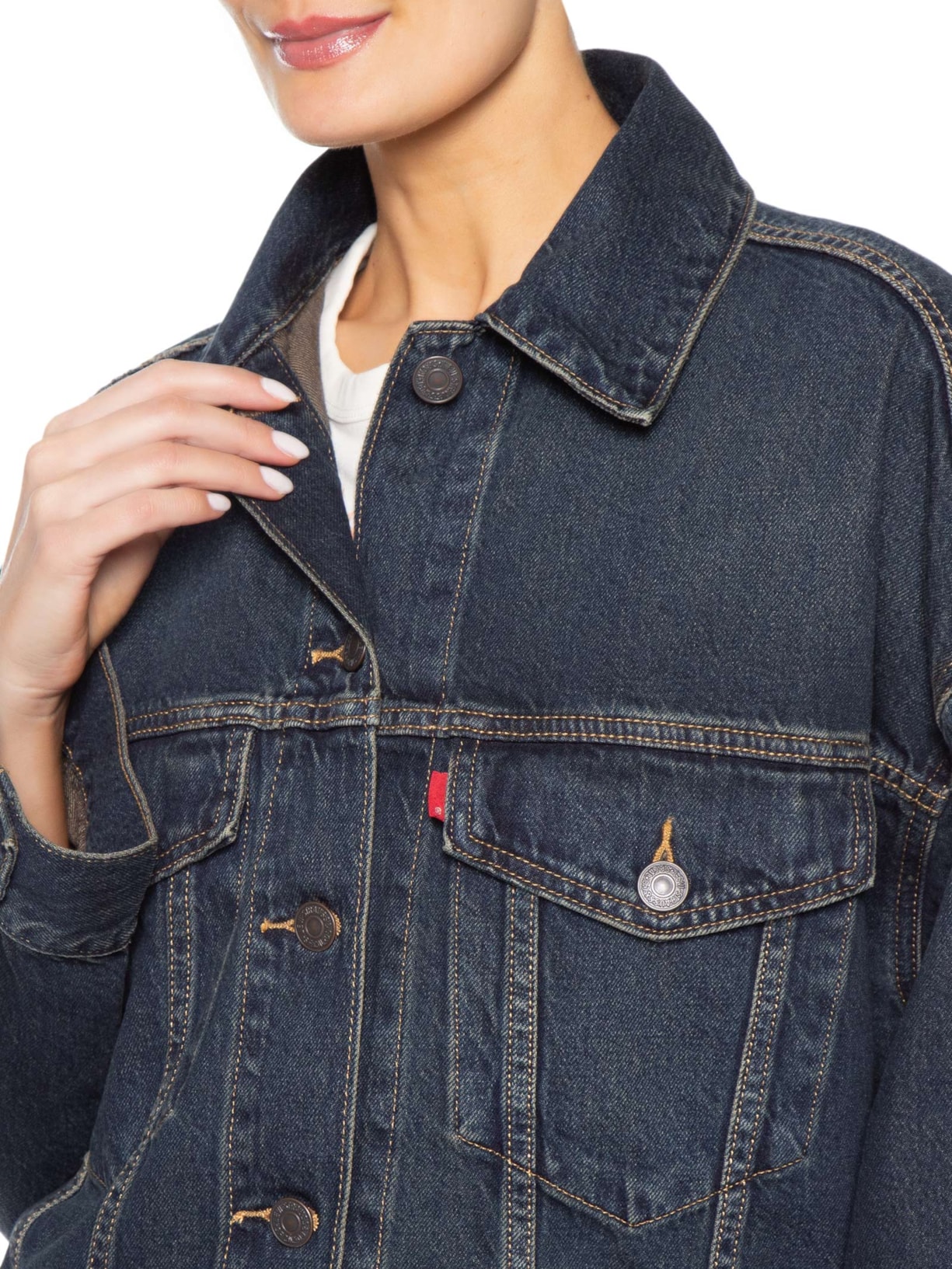 Jaqueta Feminina Levi's Loose Crop Trucker Azul Levi's
