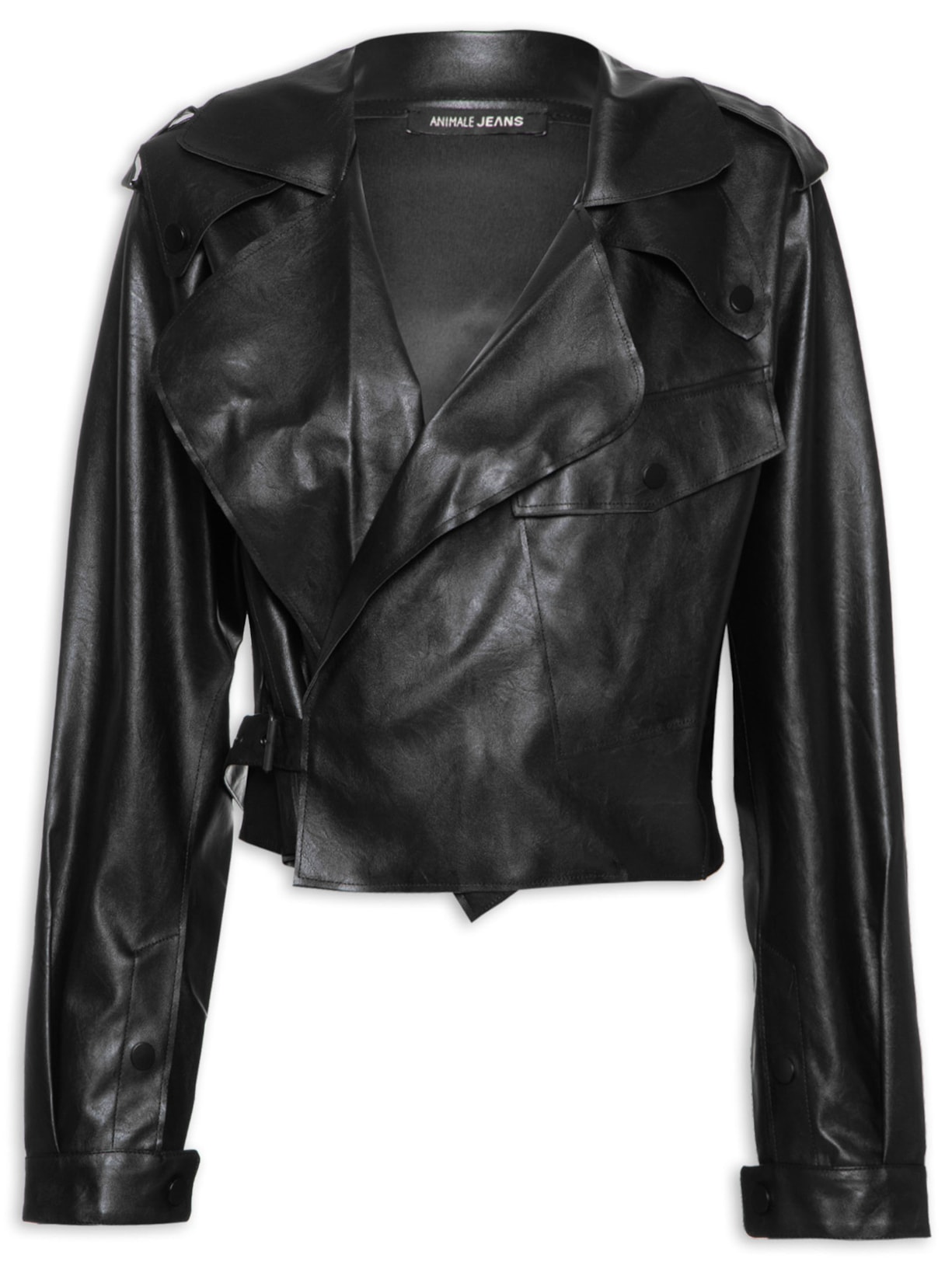 Jaqueta Feminina Like Leather - Preto