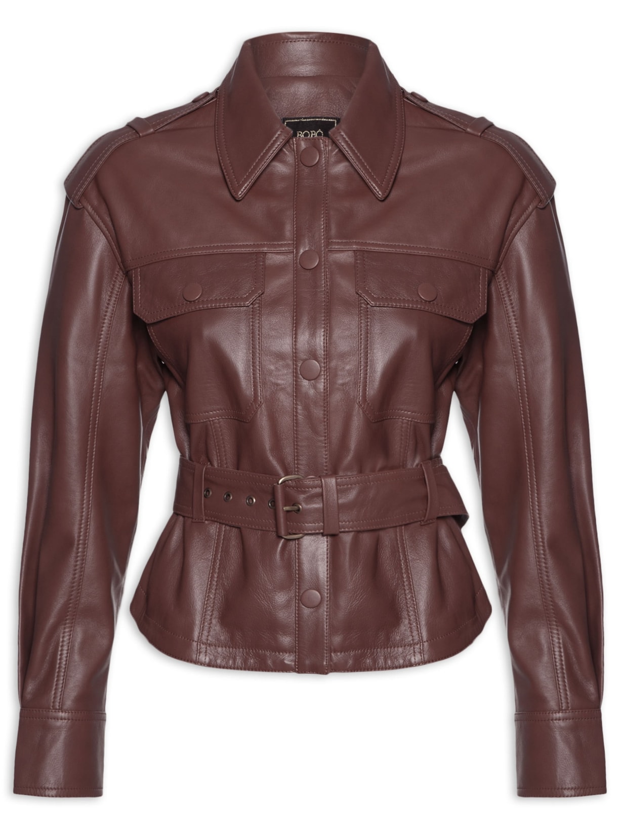 Jaqueta Feminina Linda Couro - Marrom