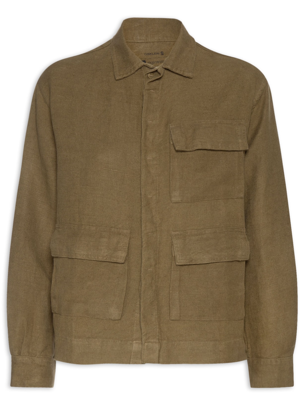 Jaqueta Feminina Linen Recorte - Marrom