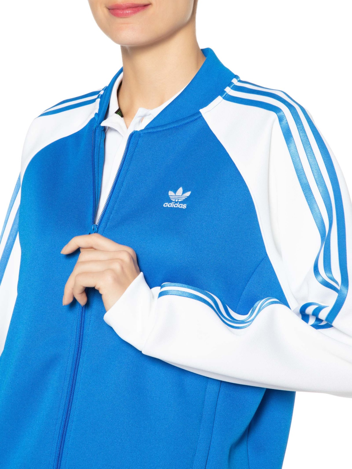 Jaqueta Feminina Listras Azul Adidas Originals