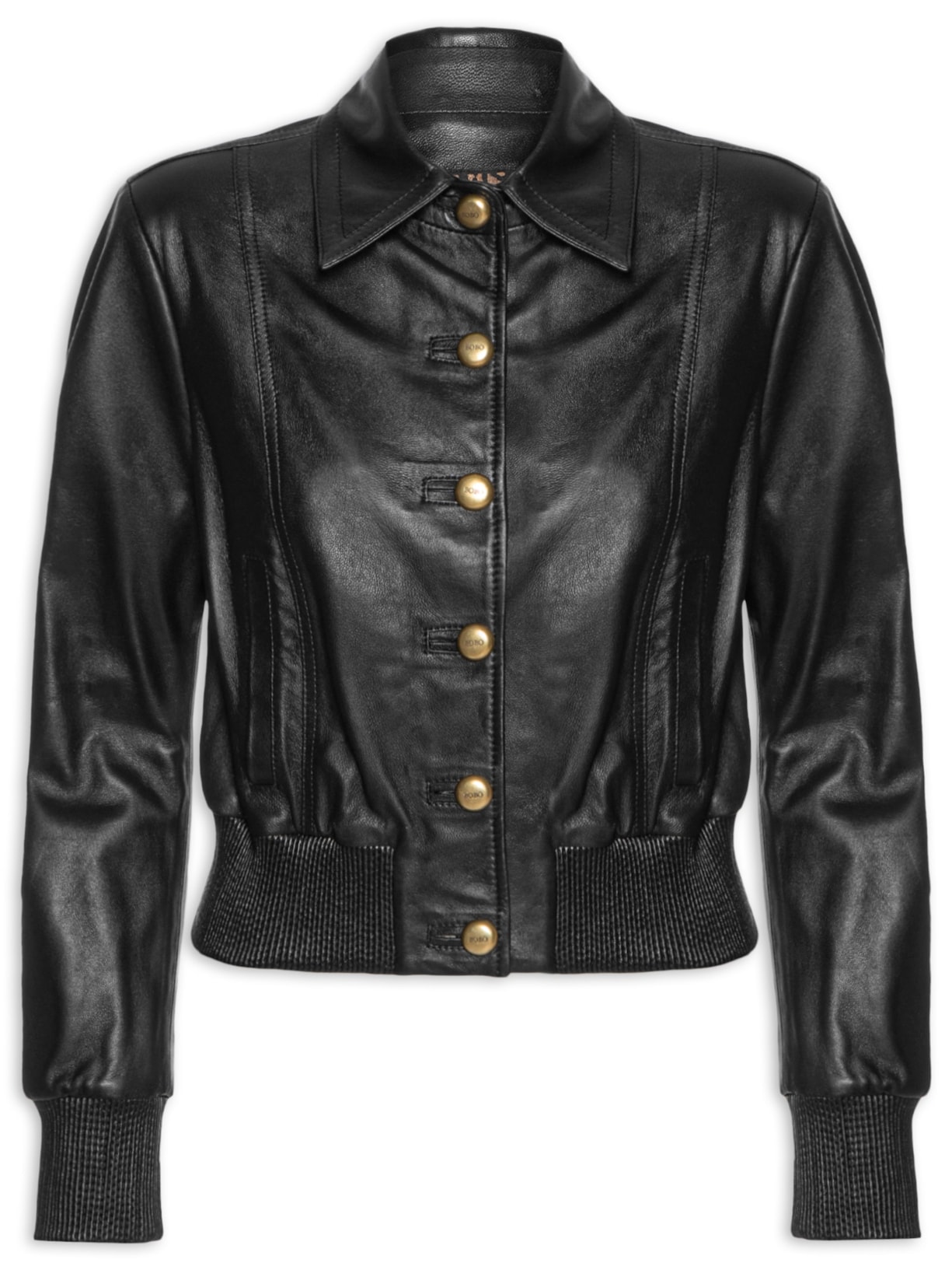 Jaqueta Feminina Lucy Couro - Preto