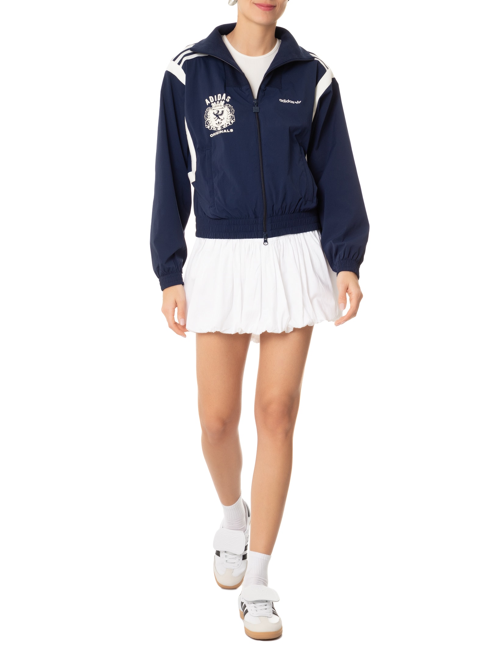 Adidas Originals - Jaqueta Feminina Malha Mascotte - Azul