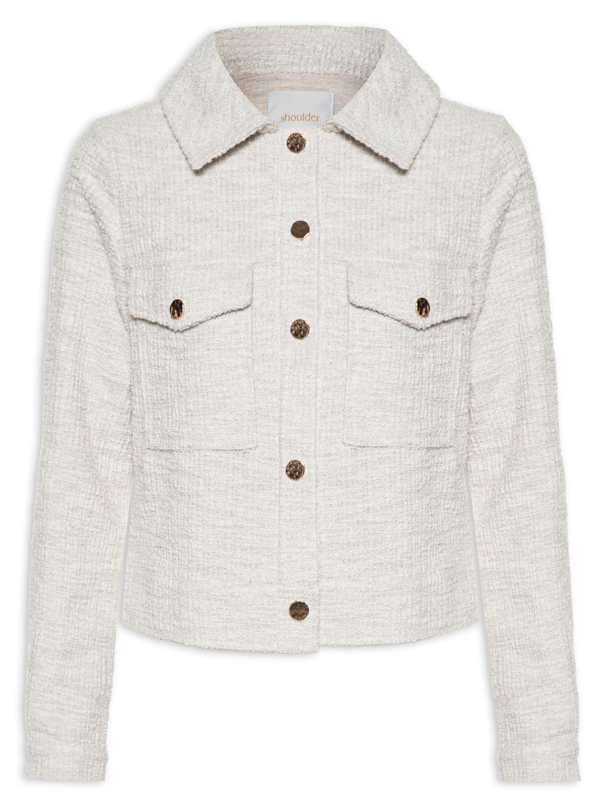 Jaqueta Feminina Malha Texturizada - Bege