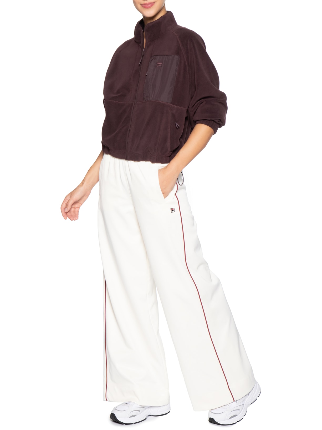 Jaqueta Feminina Microfleece Core Classic Marrom Fila