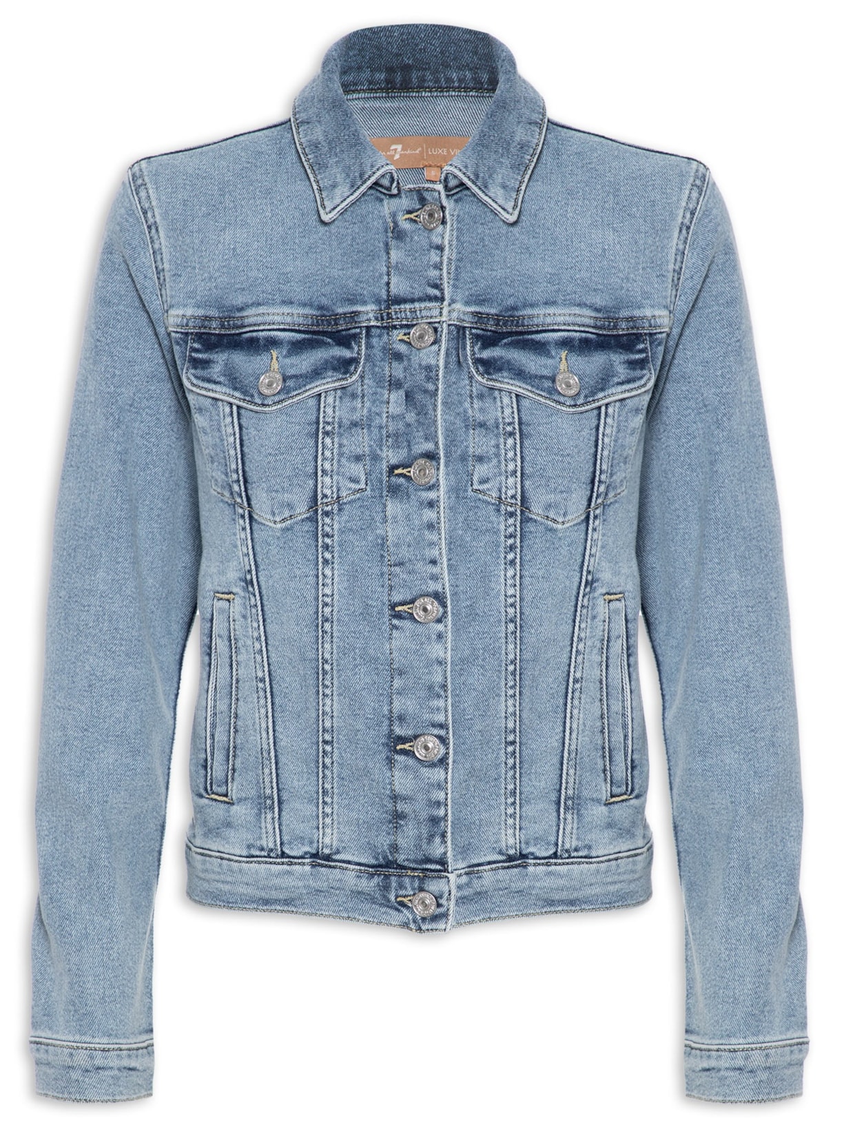 Jaqueta Feminina Modern Trucker Luxe Vintage Must - Azul