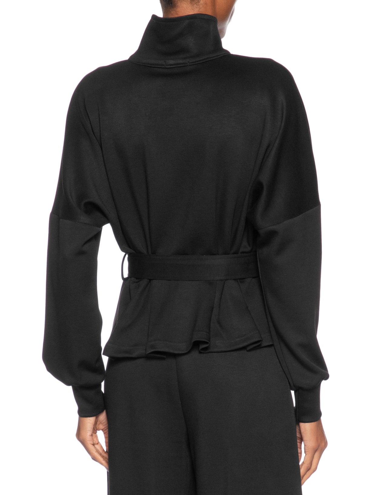 Jaqueta Feminina Moletom com Pregas – Preto Basiq