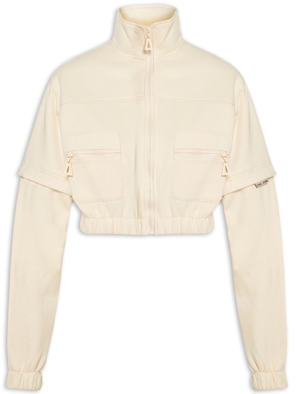 Jaqueta Feminina Moletom Felpudo Diferenciado - Bege