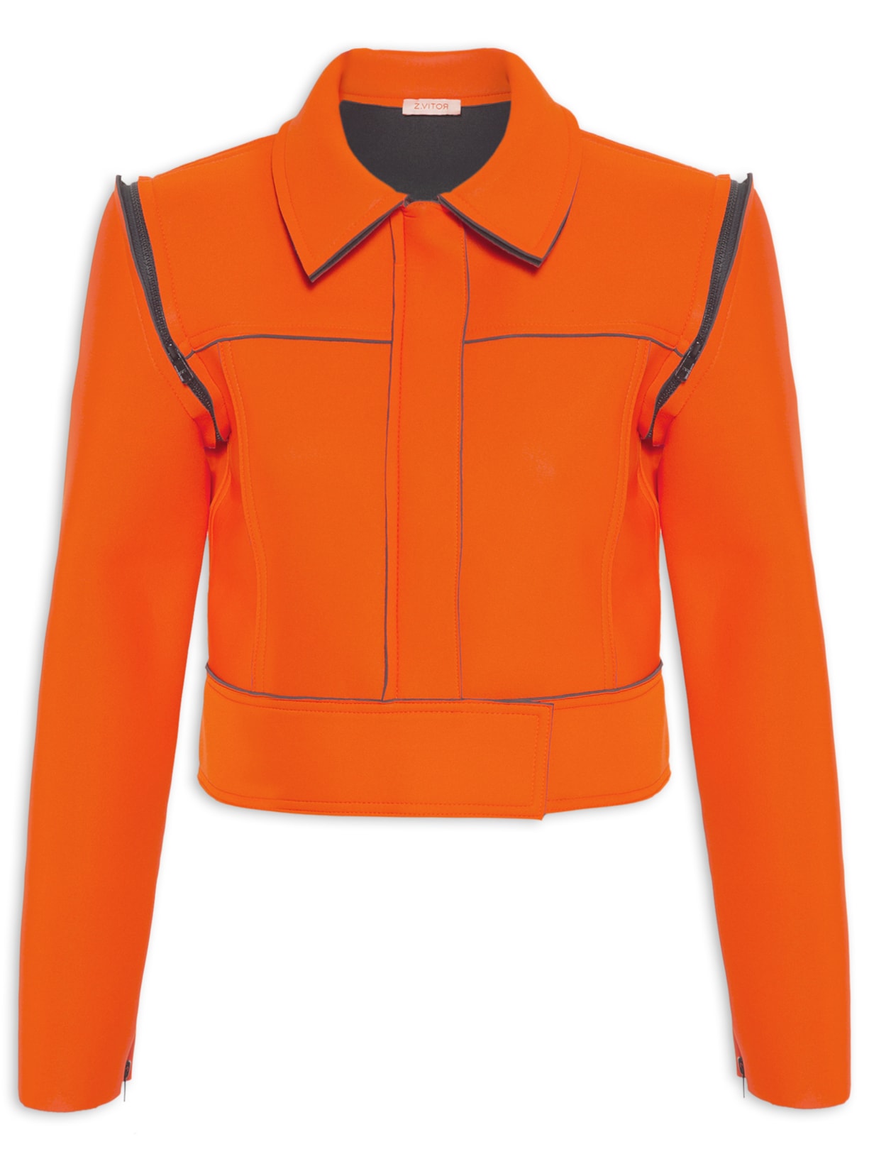 Jaqueta Feminina Neoprene - Laranja