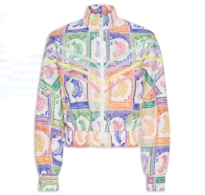 Jaqueta Feminina Nylon Banana Selo - Bege