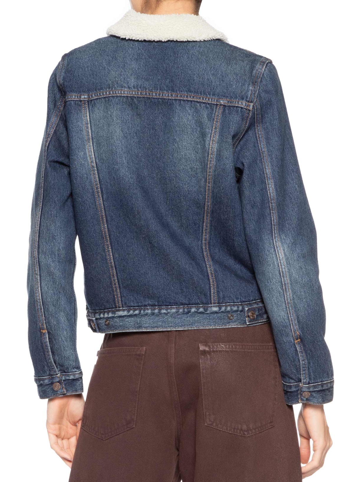 Jaqueta Feminina Original Sherpa Trucker Azul Levi's